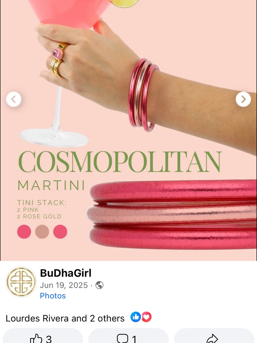 BuDhaGirl Martini Collection-Cosmopolitan Martini Stack - Picture 3 of 4
